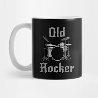 Old Rocker, Drummer Father's Day Retirement Musician Funny Mug